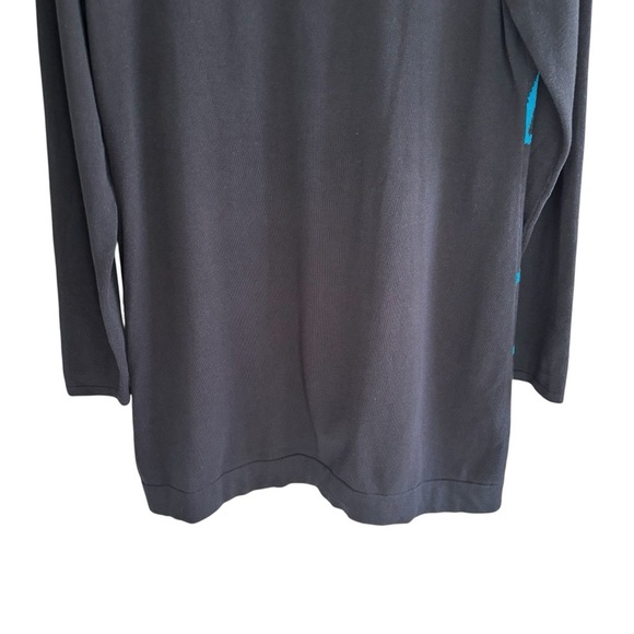 Alfani Knit Sweater Tunic Top Size Large Office Casual Bold Print Long Sleeve - Picture 10 of 13